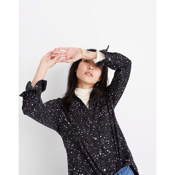 MADEWELL Oversized Ex-Boyfriend Shirt in Star Print Size Small - Picture 1 of 16